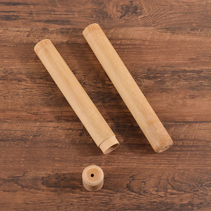 Zero Waste: Eco-friendly Natural Bamboo Toothbrush Case - Tube 8.3 Inch for Adult - Case Hand Made