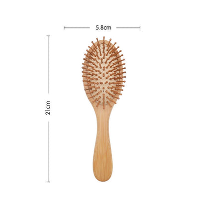 Zero Waste: Unisex 1PC Bamboo Wood Brush - Professional Paddle Cushion Hairbrush for Healthy Scalp & Hair Care Massage