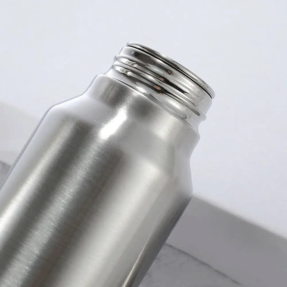 Zero Waste: Stainless Steel 650ml/1000ml Water Bottle - Single-layer Metal Flask