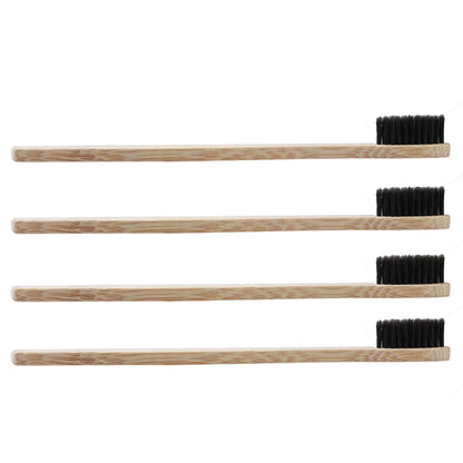 Zero Waste: 10pcs/Set Natural Bamboo Eco-Friendly Toothbrush - Soft-bristle Charcoal Square Wooden Handle Toothbrushes Dental Care Tools