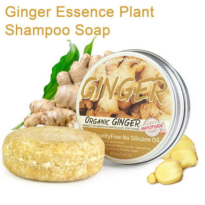 Zero Waste: Natural Ginger Shampoo Soap Bar - Cold Processed Hair Shampoo Bar from Pure Plant Base