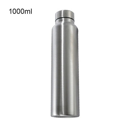 Zero Waste: Stainless Steel 650ml/1000ml Water Bottle - Single-layer Metal Flask