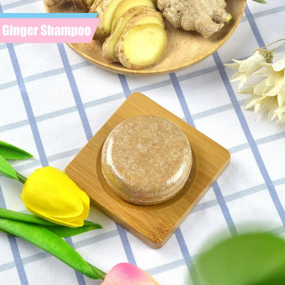 Zero Waste: Natural Ginger Shampoo Soap Bar - Cold Processed Hair Shampoo Bar from Pure Plant Base