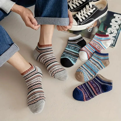 Men's: 5 pairs casual ankle socks/short socks - autumn  winter