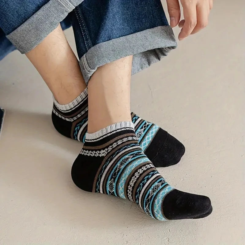 Men's: 5 pairs casual ankle socks/short socks - autumn  winter