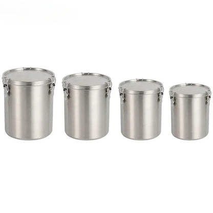 Zero Waste: Stainless Steel Containers for Food - Sealed Container Coffee Beans Storage Airtight - Tea Hermetic Pots Whole Grains Hermetic Seal