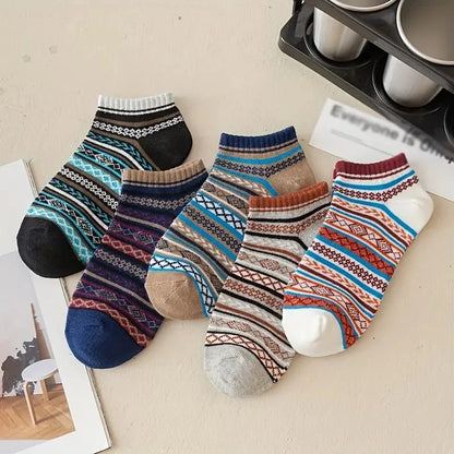 Men's: 5 pairs casual ankle socks/short socks - autumn  winter